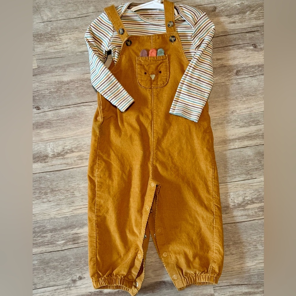 Carter’s Thanksgiving Turkey Corduroy Overalls 2-Piece Set